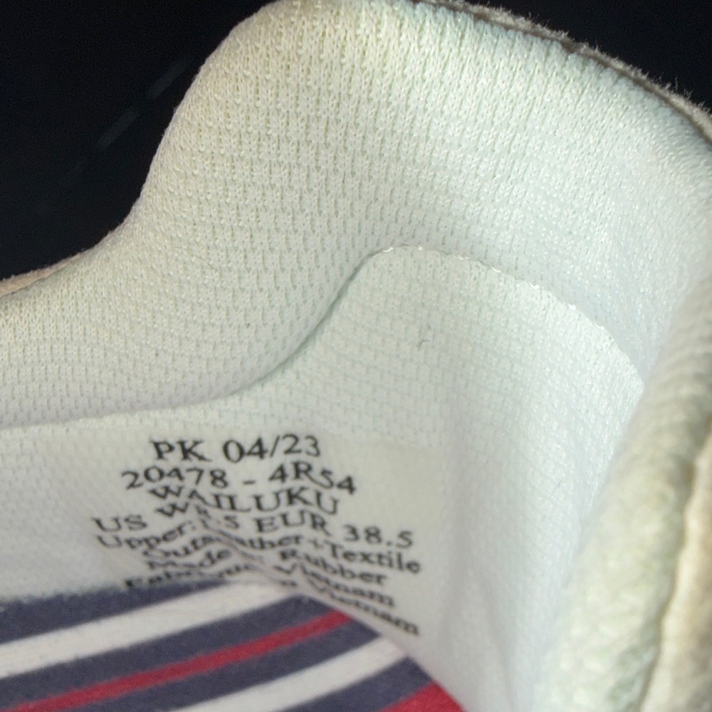OluKai White Mesh Athletic Sneakers with Red & Navy Details - Picture 3 of 6